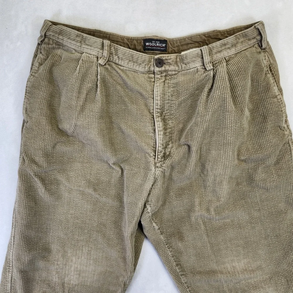 Woolrich‎ Mens Corduroy Pants Khaki Size 40x32 Outdoor Casual Workwear